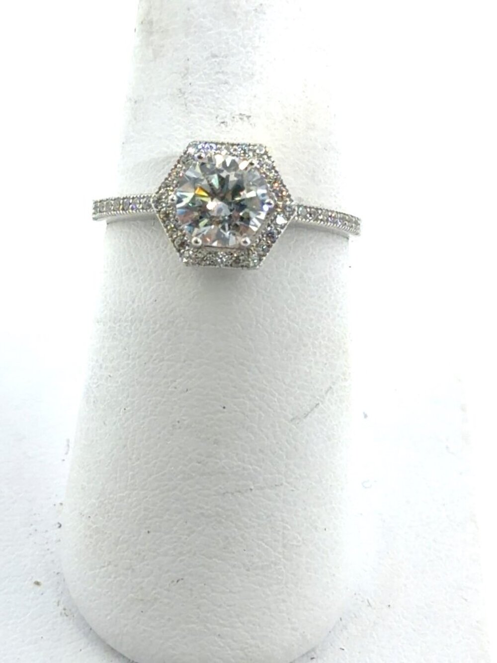 Sterling silver and 1ct cubic zirconia ring
